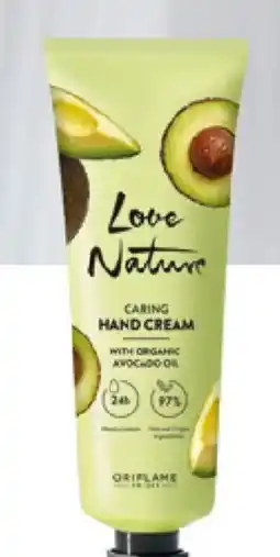 Oriflame Love Nature Caring Hand Cream with Organic Avocado Oil erbjuda