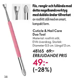 Oriflame Cuticle & Nail Care Duo Tool erbjuda