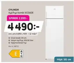 Elon CYLINDA Kyl/frys-kombi KF2160E erbjuda