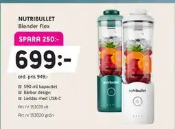 Elon NUTRIBULLET Blender Flex erbjuda
