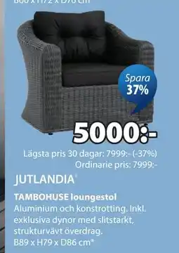 JYSK TAMBOHUSE loungestol erbjuda
