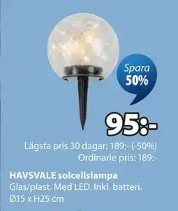 JYSK HAVSVALE solcellslampa erbjuda