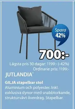 JYSK GILJA stapelbar stol erbjuda