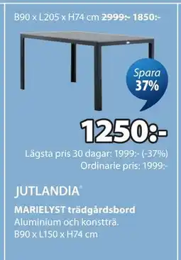 JYSK MARIELYST trädgårdsbord erbjuda