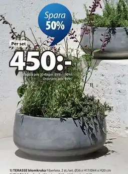 JYSK TERASSE blomkruka erbjuda
