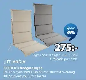 JYSK BREDFJED trädgårdsdyna erbjuda