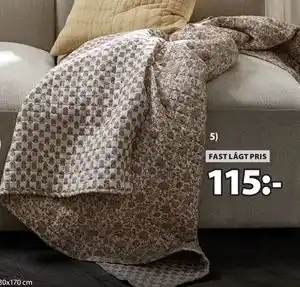 LAVENDEL quiltad pläd
