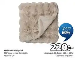 JYSK KORNVALMUE pläd erbjuda