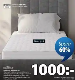 JYSK FALNINGA skummadrass erbjuda