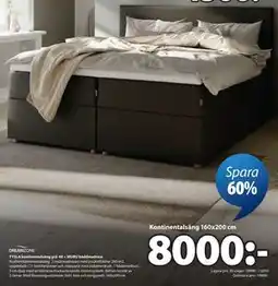 JYSK TYSLA kontinentalsäng grå-40 + MURU bäddmadrass erbjuda