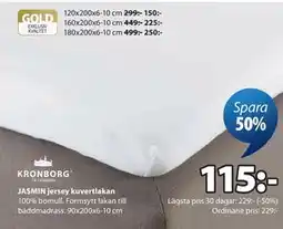 JYSK JASMIN jersey kuvertlakan erbjuda