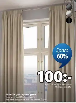 AMUNGEN ljusdämpande gardin