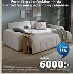 JYSK ORMSLEV bäddsoffa erbjuda
