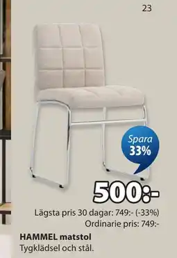 JYSK HAMMEL matstol erbjuda