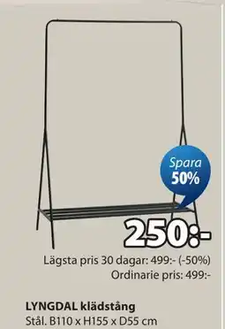 JYSK LYNGDAL klädstång erbjuda