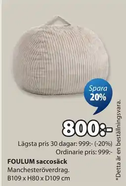 JYSK FOULUM saccosäck erbjuda