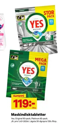 City Gross Maskindisktabletter erbjuda