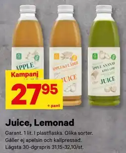 City Gross Juice, Lemonad erbjuda