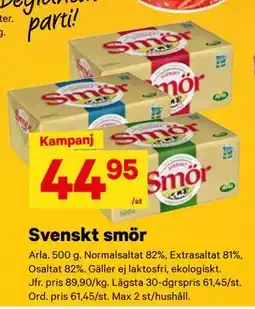 City Gross Svenskt smör erbjuda