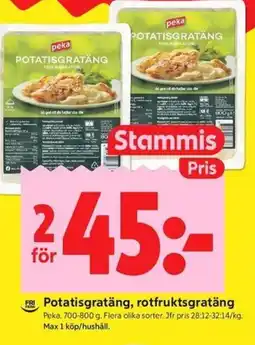 ICA Kvantum Peka Potatisgratäng, rotfruktsgratäng erbjuda