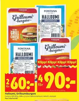 ICA Kvantum Fontana Halloumi, Grilloumiburgare erbjuda