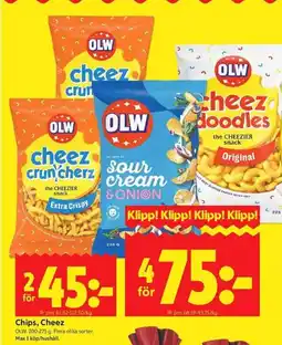 ICA Kvantum OLW Chips, Cheez erbjuda