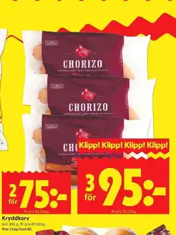 ICA Kvantum Göl Kryddkorv erbjuda