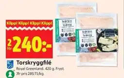 ICA Kvantum Royal Greenland Torskryggfilé erbjuda