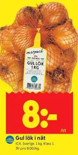 ICA Kvantum ICA Gul lök i nät erbjuda