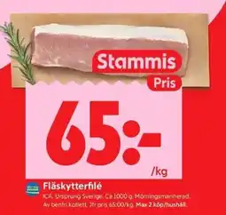 ICA Kvantum ICA Fläskytterfilé erbjuda