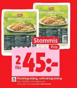 ICA Kvantum Peka Potatisgratäng, rotfruktsgratäng erbjuda