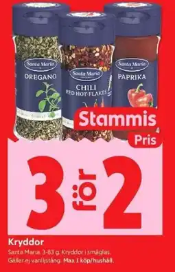 ICA Kvantum Santa Maria Kryddor erbjuda
