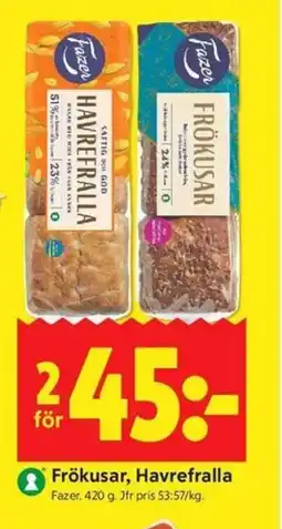 ICA Kvantum Fazer Frökusar, Havrefralla erbjuda