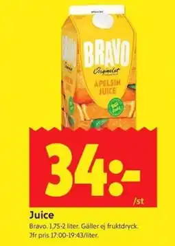 ICA Kvantum Bravo Juice erbjuda