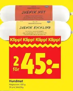 ICA Kvantum Magnusson Hundmat erbjuda