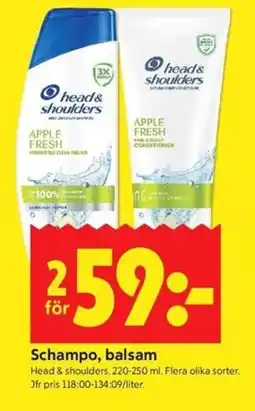 ICA Kvantum Head & shoulders Schampo, balsam erbjuda