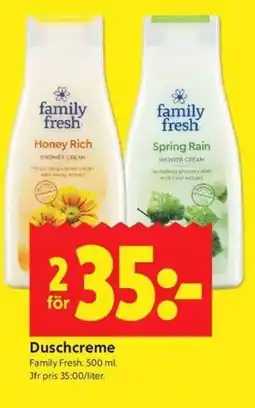 ICA Kvantum Family Fresh Duschcreme erbjuda