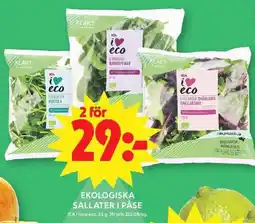 ICA Maxi ICA Ekologiska sallater i påse erbjuda