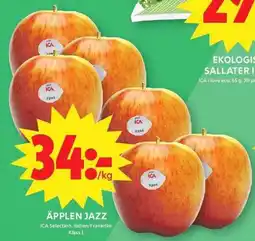 ICA Maxi ICA Äpplen jazz erbjuda