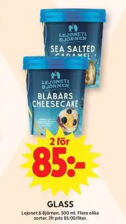 ICA Maxi LEJONET & BJÖRNEN Glass erbjuda