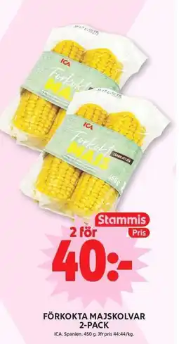 ICA Maxi ICA Förkokta majskolvar 2-pack erbjuda
