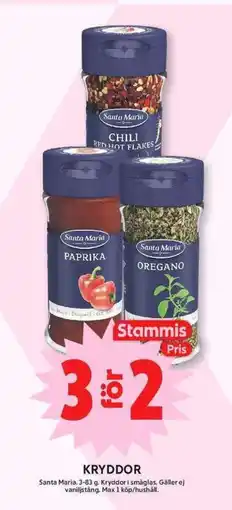 ICA Maxi SANTA MARIA Kryddor erbjuda
