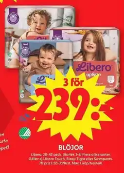 ICA Maxi LIBERO Blöjor erbjuda