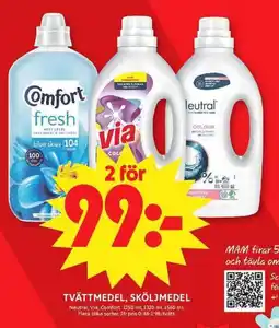 ICA Maxi Tvättmedel, sköljmedel erbjuda