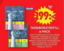ICA Maxi ORAL-B Tandborstrefill 6-pack erbjuda