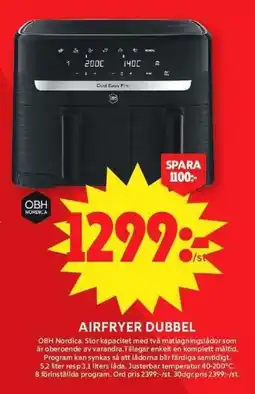 ICA Maxi OBH NORDICA Airfryer dubbel erbjuda