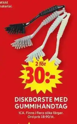 ICA Maxi ICA Diskborste med gummihandtag erbjuda