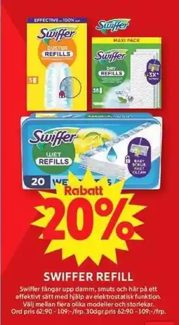 ICA Maxi Swiffer refill erbjuda