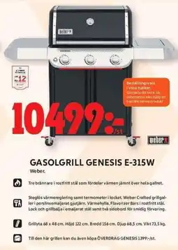 ICA Maxi WEBER Gasolgrill genesis E-315W erbjuda