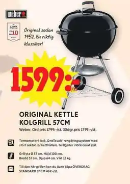 ICA Maxi WEBER Original kettle kolgrill 57cm erbjuda